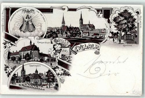 Kevelaer 1900 Kapellenplatz Klazissen-Kloster Gnadenbild Kreuzbaum