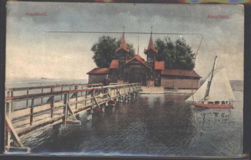 Keszthely 1916 Szigetfürdö AK