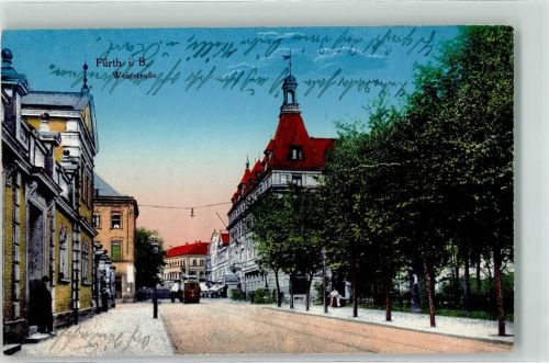 Fürth 1918 Weinstraße Straßenbahn