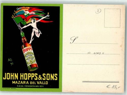 1923 Marsala John Hopps & Sons sign. Bazzi AK