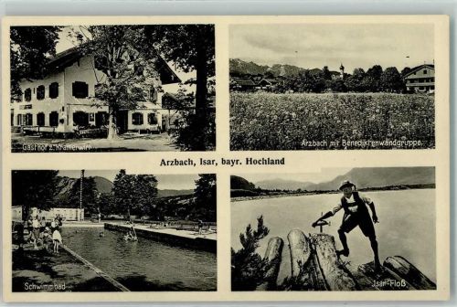 Arzbach Gasthaus Zum Kramerwirt Schwimmbad Isar-Floss