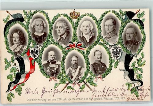 200 jähriges Bestehen des Königreiches Preussen 1701-1901 AK