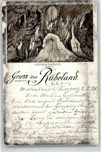 Rübeland 1898 Hermanshöhle Inneres Vorläufer