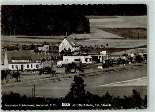 Fulda Autohafen Marschall & Co. Esso Tankstelle LKW Autos