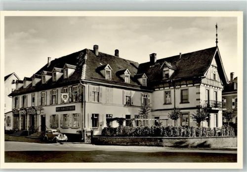 Oberkirch Hotel schwarzer Adler Auto Werbeschild