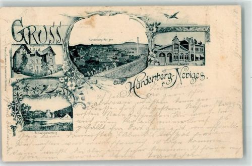 Neviges 1899 Schloß Hardenberg Krankenhaus Elektrische Zentrale Möwe