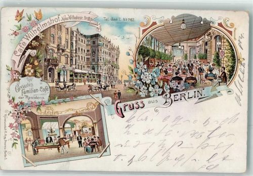 Pankow 1899 Gasthaus Cafe Wilhelmshof Kaiser Wilhelmstraße Billard