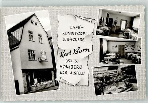 Homberg Cafe-Konditorei Karl Born Gaststube Kuchentheke