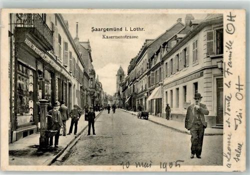 Sarreguemines 1905 Kasernenstraße