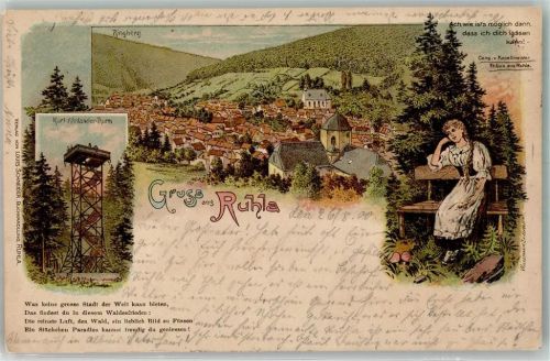 Ruhla 1899 Karl Alexander-Turm Volkstracht Pilze Ringberg
