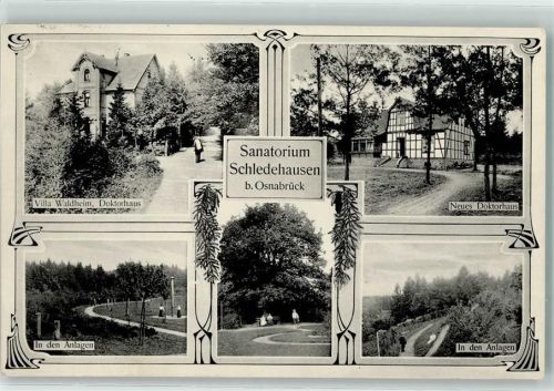 Schledehausen 1909 Sanatorium Schledehausen Villa Waldheim Doktorhaus neues Doktorhaus