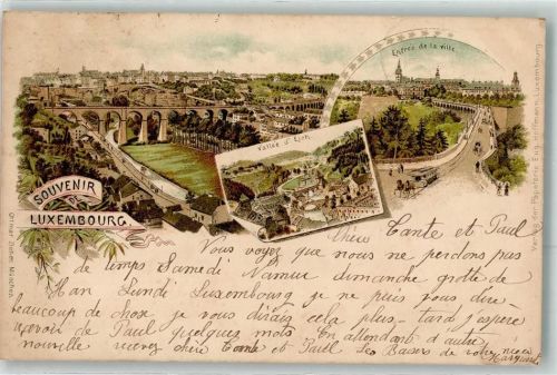 Luxembourg 1895 Vallee d`Eich Entre de la Ville Ottmar Zieher