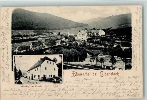 Blauenthal 1898 Gasthof zur Forelle AK