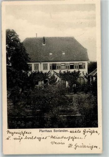 Bonlanden 1912 Pfarrhaus