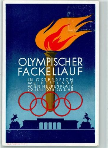 Wien Olympischer Fackellauf Weihestunde 1936