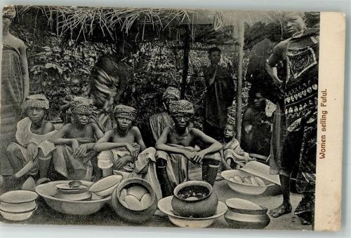 Accra 1912 Tracht Marktszene Ort lt. Stempel