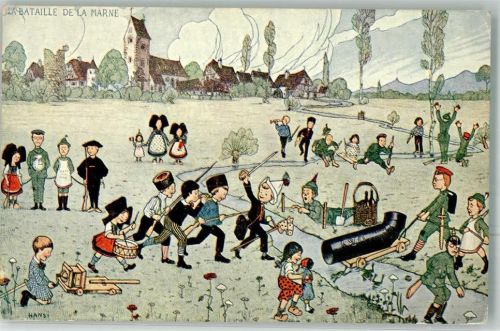 Nr. 5 Kinderspiele Trachten Krieg La Bataille de la Marne Verlag Gallais Nr. 48