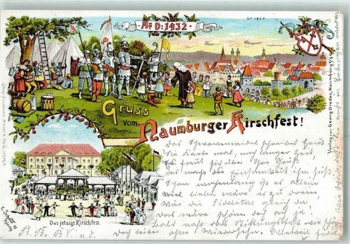 Naumburg 1899 Naumburger Kirschfest Einst und Heute sign E. Schotte