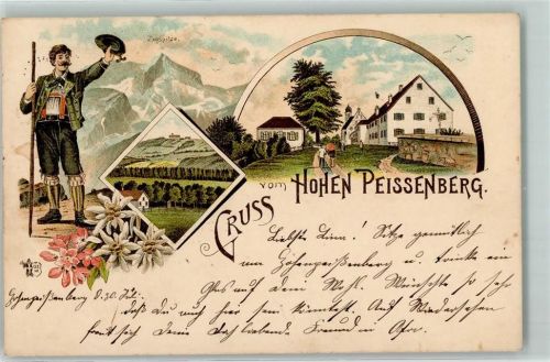 Peißenberg Zugspitze Hoher Peissenberg Wanderer
