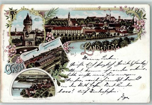 Landsberg 1897 Mutterturm Exercierhaus Karolinenbrücke