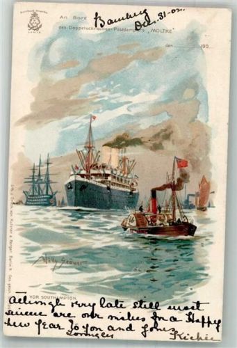1903 Postdampfer Moltke Dampfboot