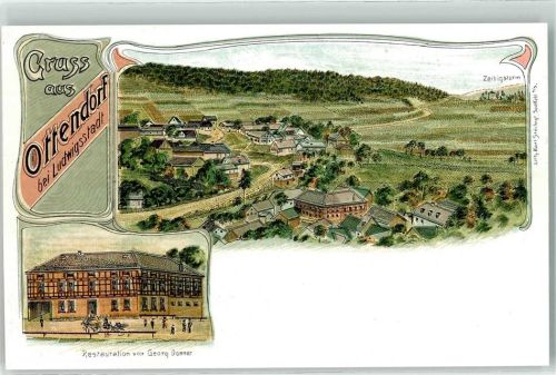 Ludwigsstadt Gruss aus Ottendorf Gasthaus Georg Donner Kutsche