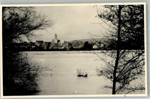 Riedlingen 1955 Hochwasser 1955 Ort lt. Fotograf