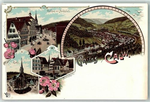Calw Rathaus Marktplatz Kirche Nicolauskapelle