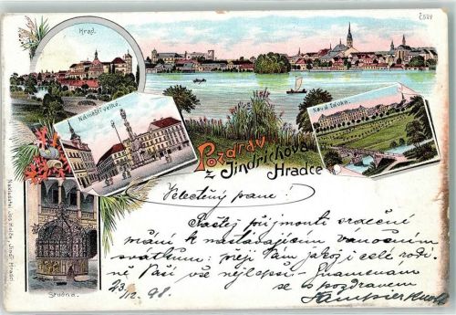 Jindrichuv Hradec 1898 Nova Fauka Namesti velke Studna