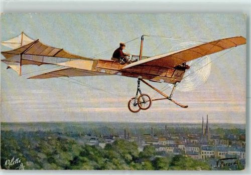 Aeroplan Antoinette Verlag Raphael Tuck Serie Flugmaschinen sign. N. Beraud Nr. 452 AK