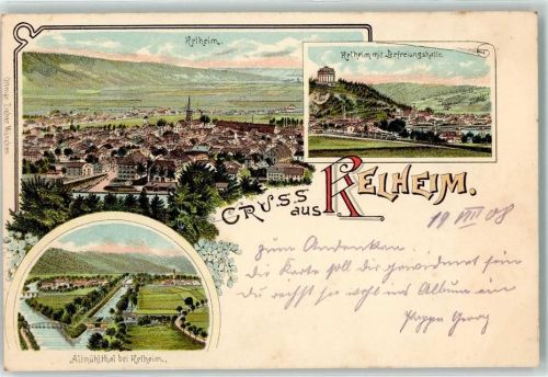 Kelheim 1908 Altmühltal Befreiungshalle Verlag Ottmar Zieher-München