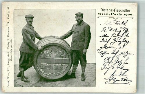 Wien 1900 Wien-Paris Distanz Faßroller