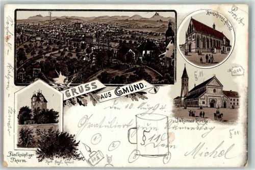 Schwäbisch Gmünd Fünfknöpfiger Turm Heiligkreuz-Kirche Johannes-Kirche
