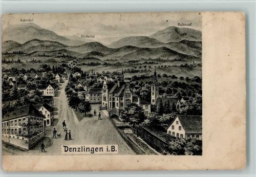 Denzlingen 1907 Künstlerkarte