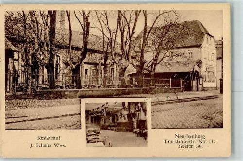 Neu-Isenburg 1911 Restaurant J. Schäfer Wwe