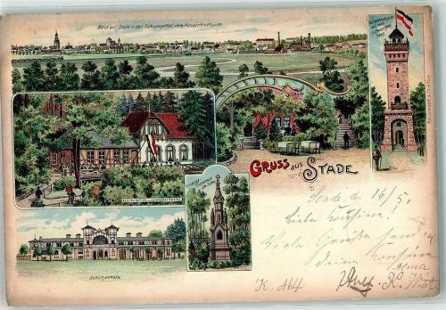 Stade 1899 Aussichtsturm Schützenhalle Gasthaus zum Schwarzenberg