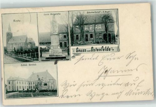 Ostenfelde 1905 Kirche Sanda Magaretha Gasthaus v. B. Meyer Schloss Vornholz