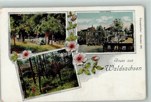 Waldsachsen 1911 Mehrfachbilder, Pohlers Gasthof , gute Erhaltung AK