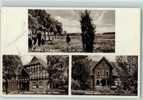 Fuhrberg In der Heide Gasthof Zum Deutschen Hause Inh. Wili Walter Pension Garms