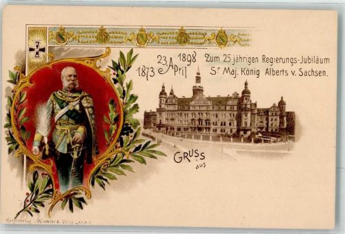 1898 Gruss aus 25 jährige Regierungsjubiläum AK