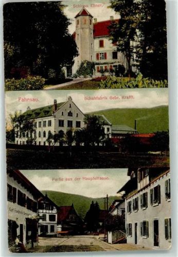 Fahrnau Schloß Ehner Schufabrik Gebr. Krafft Hauptstraße