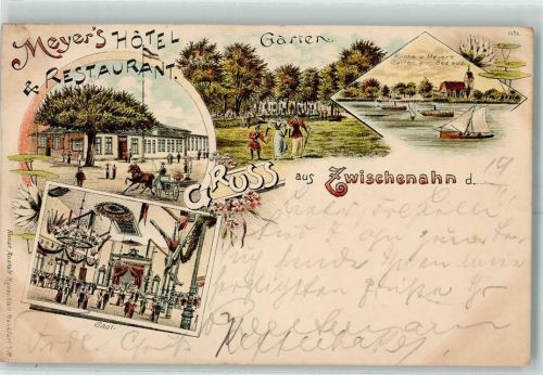 Bad Zwischenahn 1899 Meyers Hotel & Restaurant Kirche Segelboot