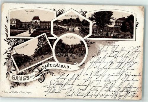 Frantiskovy Lazne 1897 Kaiserbad Kurpromenade Kursaal Parkplatz Kaiserstraße