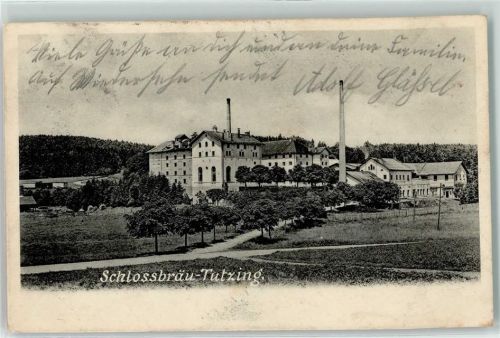 Tutzing Schlossbräu Brauerei Bier Schornstein