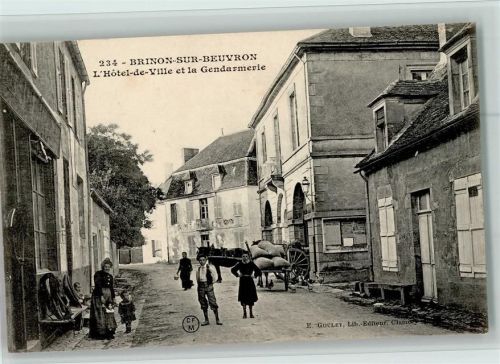 58420 Brinon-sur-Beuvron - Le Hotel de Ville Rathaus la Gendarmerie Polizei Kummet Kummt