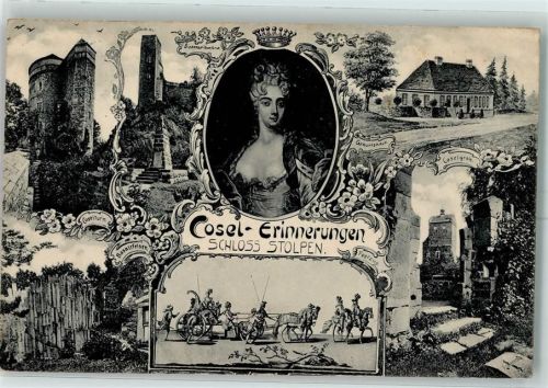 Stolpen Anna Constanta Reichsgräfin von Cosel Schloß Stolpen Coselgrab Geburtshaus Coselturm AK