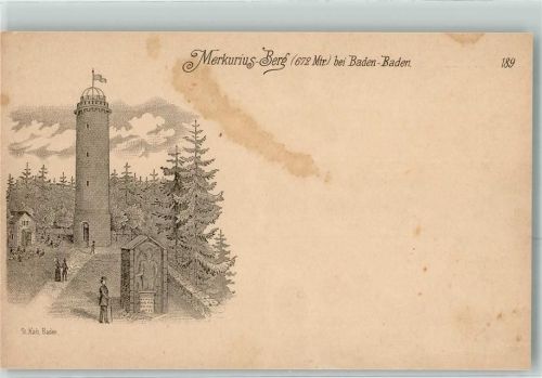 Baden-Baden Merkurius Berg Aussichtsturm Vorläufer