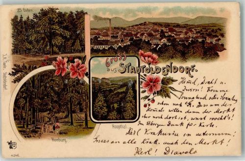 Stadtoldendorf Gruss 25 Eichen Homburg Hoopthal Fabrik Blumen Gruss