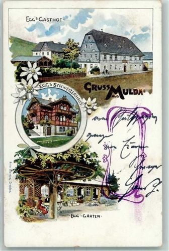 Mulda 1899 Egg's Gasthaus Egg's Schweizerhaus