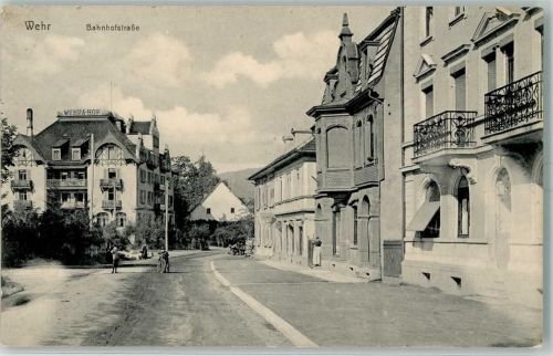 79664 W7867 Wehr , Baden 1911 - Bahnhofstraße Wehra-Hof